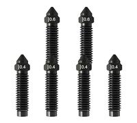 Nssnlur Lot de 6 buses en carbone Centauri pour Elegoo, 4 x 0,4 mm, 2 buses de 0,6 mm en acier trempé, pour imprimante 3D Elegoo Centauri Carbon