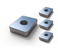 NST_4M8 Acier inoxydable V2A Écrou à rainure en T 21 mm, M6/M8, pour profilé en aluminium, galerie de toit, adaptateur de rail C, plaque filetée 25 mm 21 mm 20 mm (4, M8 (20 x 25 x 6,5 mm))