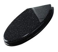 NSTVVEE Abattant WC en résine, à Paillettes, Fermeture Lente, Couvercle de Toilette épais, avec charnière de Fixation supérieure, dégagement Rapide (Noir)
