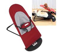 NSXAYIWE Chaise à Bascule pour Chien, Chaise à Bascule Ajustable et Pliable pour Petits Animaux, Cadre Robuste en Acier allié, Housse Amovible pour Petits Chiens et Chats (Tissu en Coton Rouge vin)
