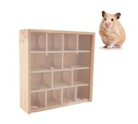 NSXAYIWE Labyrinthe Tunnel pour Hamster en Bois avec Couvercle, cachette pour Hamster avec Couvercle en pour Jeu Actif, Jouet d'exploration interactif pour Hamsters