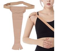 NSXAYIWE Manchon De Compression, 23-32mmHg Femmes Manchon Bras Droit pour Lipoedeme, Haute élasticité Post-mastectomie Gaine Pour Les Bras, M Pointure