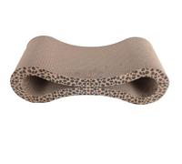 NSXAYIWE Salon à gratter pour Chat, Planche à gratter ondulée pour Chat empêche Les Dommages aux Meubles, lit à gratter Double Face pour Chats d'intérieur (Leopard Color)