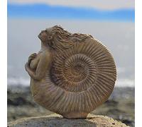 NSXBY Statue De Déesse,Ancienne Femme Ammonite Statue,Handmade Sirène Déesse Ornements Esprit Ancien Décor,Méditation Femme Sculpture Art Figurine-Un 12.5x12x4cm(5x5x2inch)