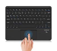 Nsyee Clavier Bluetooth avec pavé tactile, universel, compact, sans fil, rechargeable pour iPad/Samsung/tablette/iOS/Android/Windows, disposition britannique