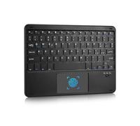 Nsyee Clavier Bluetooth sans fil ultra fin avec Trackpad Multi-Touch intégré pour Android, iOS et Windows, clavier sans fil, rechargeable, pour iPad/Tablette/PC/Samsung/Lenovo, disposition italienne