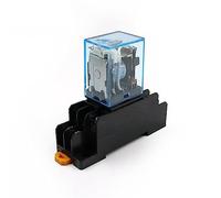 NSZVYJFBQ MY2P HH52P MY2NJ Bobine de Relais général DPDT Micro Mini commutateur de Relais électromagnétique avec Base de Prise LED AC 110 V 220 V DC 12 V 24 V 1 pièce(AC 110V)