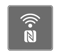 NTAG213 Lot de 2 étiquettes NFC carrées grises de 10,2 cm - Mémoire inscriptible de 144 octets - Autocollants intelligents entièrement programmables pour domotique et appareils compatibles NFC