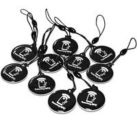 NTAG215 NFC Tags Keyfob/Compatibles Avec AMIIBO/Ensemble De Résine Crystal/Pour Tous Les Téléphones Mobiles NFC/Classic Noir 10 Packs Par TimesKey