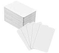 Ntag215 NFC Tags Lot de 100 cartes en PVC réinscriptibles avec espace vierge, mémoire de 540 octets, fonctionne avec les appareils NFC et étanches