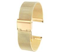 NTALJC 12 mm / 14 mm / 16 mm / 18 mm / 20 mm / 22 mm / 24 mm Braceuse en acier bracelet Bracelet Band Bandle de bande (Couleur: Rose Gold, taille: 24 mm) (Gold 18 mm)