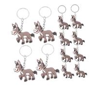 NTALJC 12pcs pendentifs de clés de porte clés de l'âne mignon charmes clés animaux à la mode pour des décorations de porte-clés de bricolage portables vives