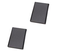 NTALJC 2 pièces en Acier Inoxydable Porte-Cartes de crédit pour la fête des pères fête des pères Porte-Carte de crédit Compact Anti-Support Sac à Main Tendance Support en Acier Inoxydable