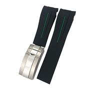 NTALJC 21mm 22mm Black Red Blue Rubber Watchband For DEEPSEA Sea-Dweller Submariner 41mm Diving Waterproof Silicone Watch Strap