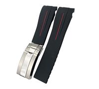 NTALJC 21mm 22mm Black Red Blue Rubber Watchband For DEEPSEA Sea-Dweller Submariner 41mm Diving Waterproof Silicone Watch Strap