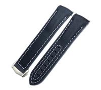 NTALJC 22 mm 21 mm 20 mm Nouveau tissu en nylon Cow Hide Composite Watch Band Ajustement pour Omega 300 Planet Ocean 600 Watch Socle