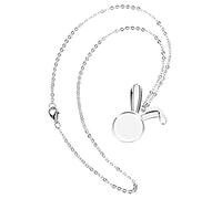 NTALJC 2pcs Métal Erec peluche Animal Rabbit Animaux Colliers Présenter la décoration du cou penseur Bijoux minimaliste pour les femmes chaînes de clavicule alliage