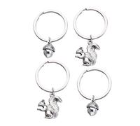 NTALJC 4pcs Keychains d'écureuil mignon de clés unique pour les femmes de la fête de remise des diplômes