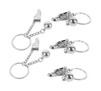 NTALJC 5pcs Joueur de football Keychain Soccer Ball Keychains Soccer Party Favor Metal Keyring for Sports
