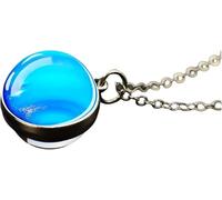 NTALJC 925 SterlingPlanet pour les femmes et les hommes, système solaire Universe Space Moon Sun Earth Planet Ball Ball Nébuleux Collier Galaxy Collier Galaxy