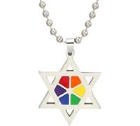 NTALJC 925 Sterlingtrans pour unisexe, arc-en-ciel gay lesbien lgbt drapeaux de fierté gay, collier bisexuel, collier transgenre, double Venus Holiday