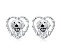 NTALJC Animal Earrings Silver Cat/Pig/Dinosaur/Cow/Frog/Hedgehog/Turtle Stud Earrings Cute Animal Jewellery Gifts for Women Girls