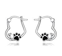 NTALJC Animal Earrings Silver Cat/Pig/Dinosaur/Cow/Frog/Hedgehog/Turtle Stud Earrings Cute Animal Jewellery Gifts for Women Girls