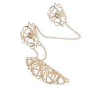 NTALJC Anneau de griffe de doigt de chaîne gothique pour femmes accessoires métalliques uniques pour les fêtes de usure quotidien