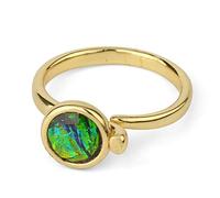 NTALJC Anneau de pierre de mutiristes naturelles Green Crystal Round Facetted Ring Adjustable Femme's Open Stone Rings Reiki Balance Ankle Rings Eternity Ring pour femmes Girl Men,