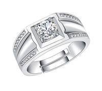 NTALJC Anneau de zircon pour hommes en forme de zircon pour hommes