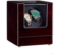 NTALJC Automatic Watch Winder Box Automatic Double Watch Winder Box Luxury Wooden Storage Case 5 Rotation Mode AC Adapter and Battery Powered