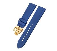NTALJC Bande de montre en caoutchouc Fluoros de 21 mm 21 mm 22 mm ajustement pour le bracelet de bracelet de montre doux étanche noir en bleu rouge