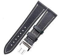 NTALJC Bandle de montre de sangle de montre en cuir 18 20 22 24 mm Femmes Men d'accessoires de ceinture authentiques
