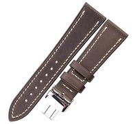 NTALJC Bandle de montre de sangle de montre en cuir 18 20 22 24 mm Femmes Men d'accessoires de ceinture authentiques
