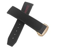 NTALJC Bandoue de montre en caoutchouc 22 mm 20 mm 19 mm 21 mm Sangle de montre pour le bracelet sportif imperméable en silicone Omega Silicone