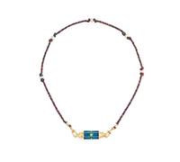 NTALJC Beau collier à corde tressé avec un pendentif arc-en-ciel vibrant pour les amateurs de mode