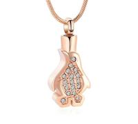 NTALJC Belle création de pingouin bijoux pour cendres Colliers commémoratifs Urn Colliers Ashets Verloet KeepSake Pendent Gift For Women Girl
