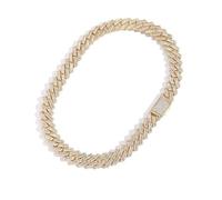 NTALJC Big lien extra brillant pour la chaîne de Miami Hip Hop Solid épais, Collier de liaison de 18 mm, 16-24 pouces - Boîte incluse
