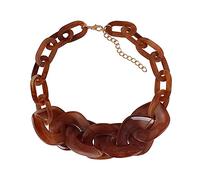 NTALJC Bijoux/Colliers Fashion Women's Punk Resin Chaîne Chunky Grand pendentif Exagéré Retro Acrylique Pendants pour femmes