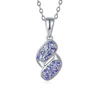 NTALJC Bijoux de mode dames tanzanite solide exquise beauté élégante colliermous