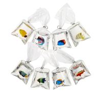 NTALJC Bijoux de poisson en résine d'inspiration océan Ensemble 8pcs mini pendentifs de poisson rouge