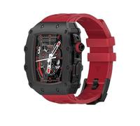 NTALJC Boîtier de montre en métal avec film trempé et kit de modification de bracelet de montre, pour 9 8 7 6 5 4 SE 44 mm 45 mm Series Watch Refit Accessoires de rechange