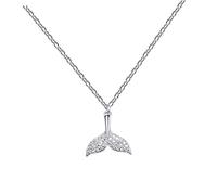 NTALJC Bridesmaid Women Sirène Tai-Tail Camion de queue de poisson Choker pour le médaillon en cuivre argent
