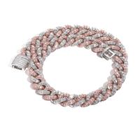 NTALJC Chaîne de Miami épaisse solide, Collier de liaison Iced Out 21 mm, 16-24 pouces Extra Shiny Big Hop Hop Hop pour - Boîte incluse