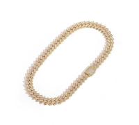 NTALJC Chaîne de Miami épaisse solide, hip hop supplémentaire pour hommes, largeur 15 mm Big Iced Link Collier, 16-24 pouces - Boîte incluse