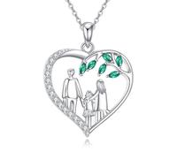 NTALJC Collier argenté Mère enfant/mère fille/infinité/coeur/rose Collier pendentif Jewellery Gift For Women