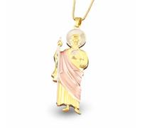 NTALJC Collier de pendentif Saint Jude Thaddaeus, Figure religieuse couleur, sans pierre précieuse