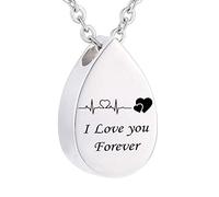 NTALJC Collier en acier inoxydable, gain de collier pour les femmes je t'aime pour toujours pendentif contre le mé c'est de secouer pour hommes avec un kit et sac d'entonnoir