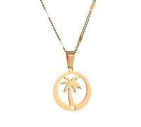 NTALJC Collier pour femmes, chaîne de plage de noix de coco tropicale, vocation de la plage d'Hawaï, collier pour femmes, collier tropical