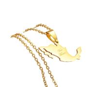 NTALJC Collier pour les femmes et les hommes, le Mexique Carte avec les villes Collier